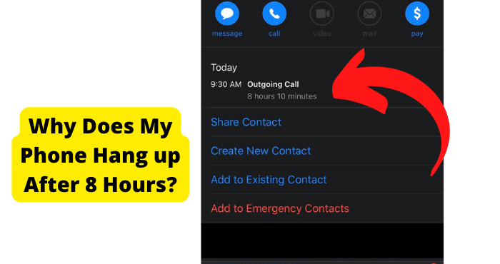 call ends after 8 hours