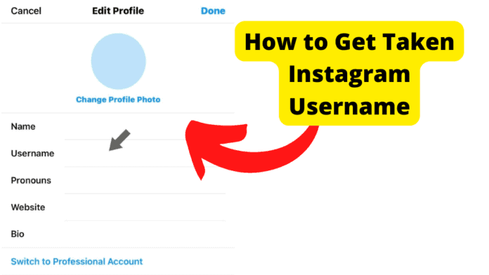 how to get taken username instagram