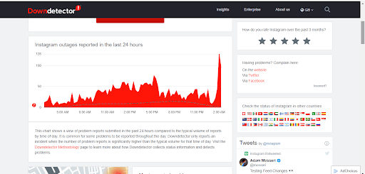 instgram down detector