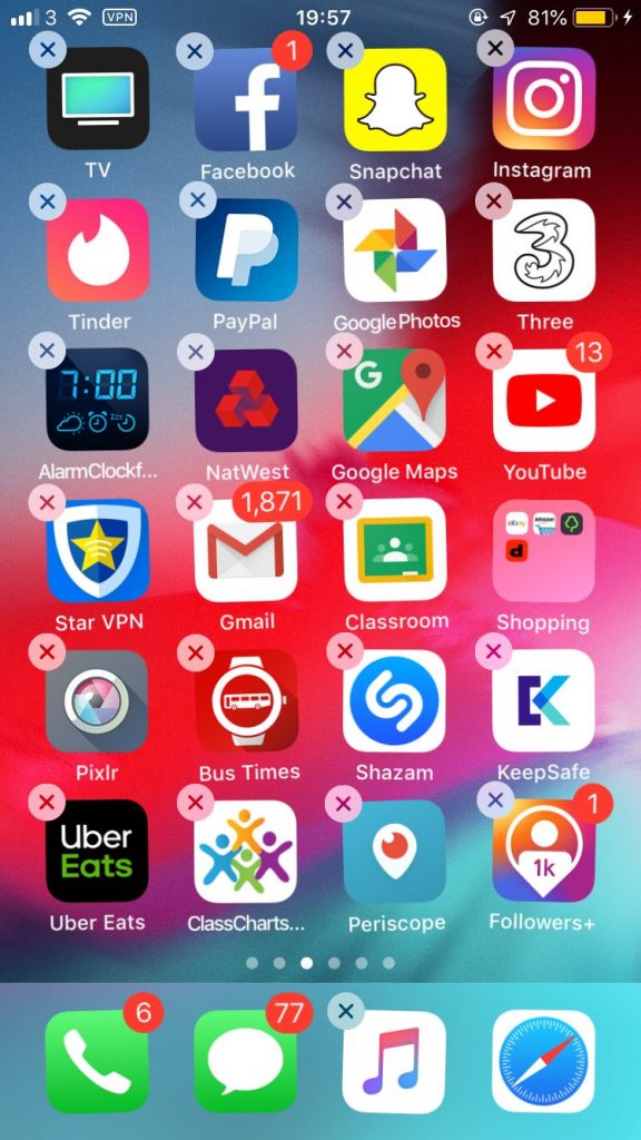 how to delete apps on iphone