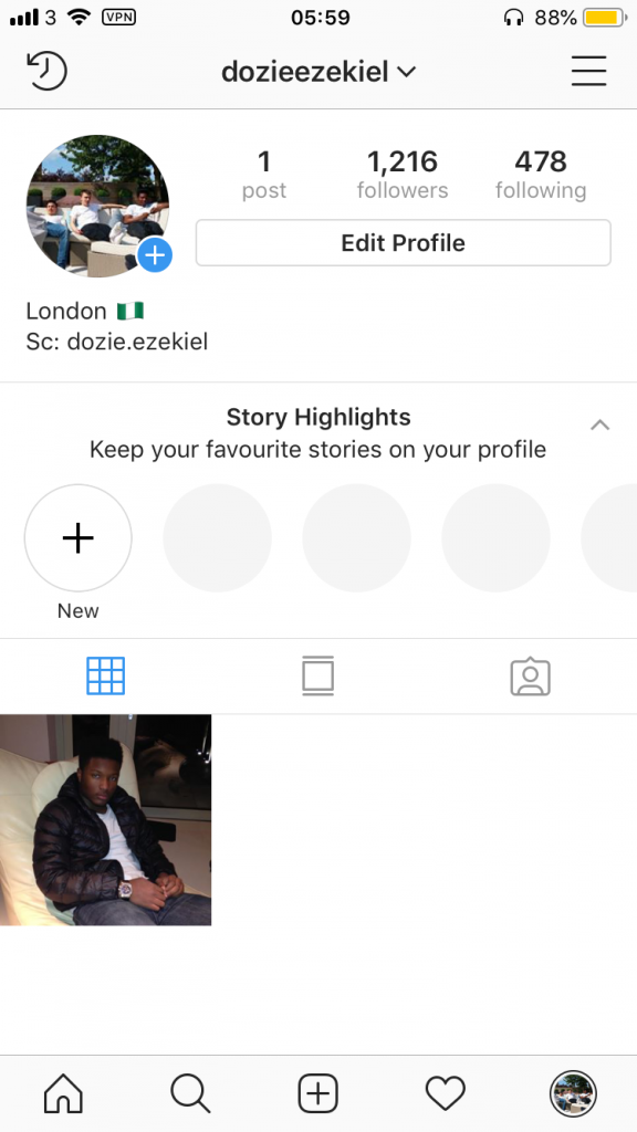 instagram profile