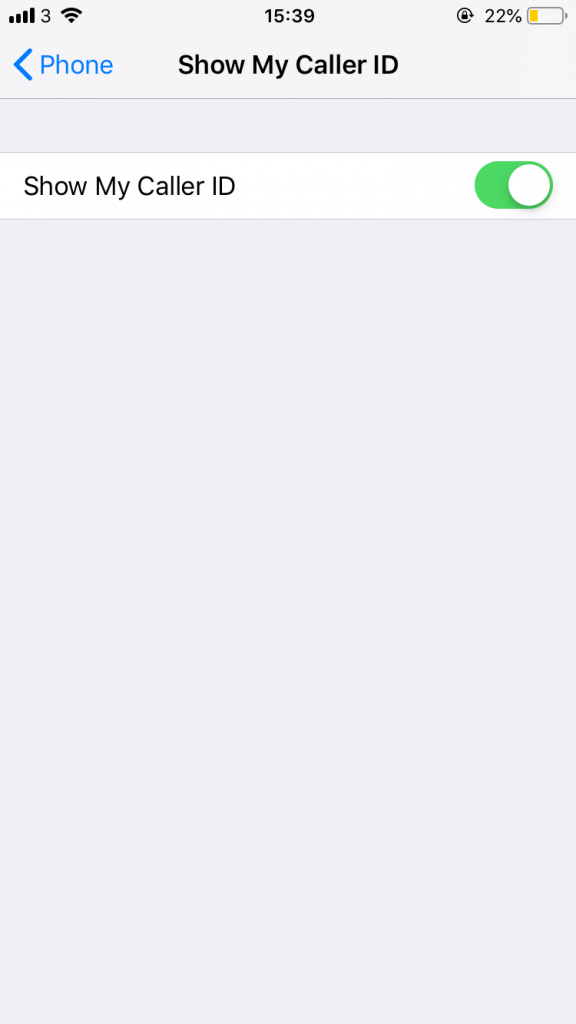 how to show call id on iphone