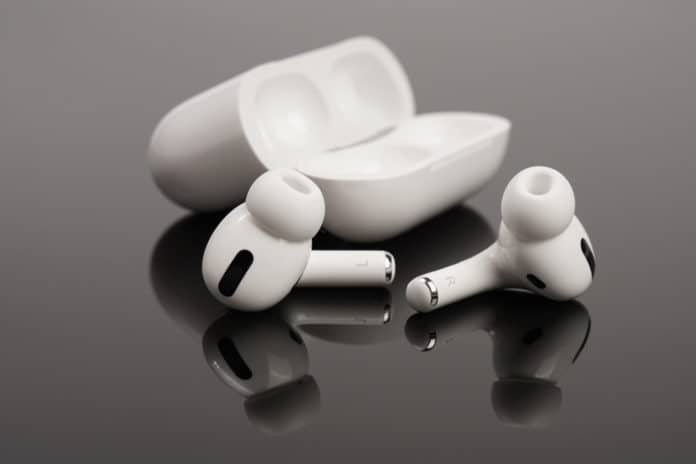 airpods on a table
