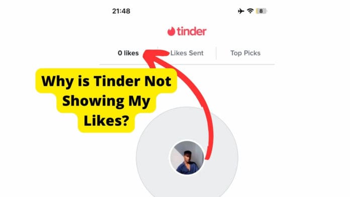 tinder not showing likes