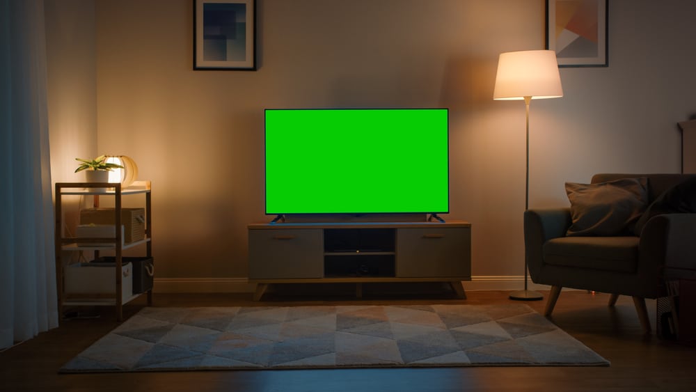 green line tv screen