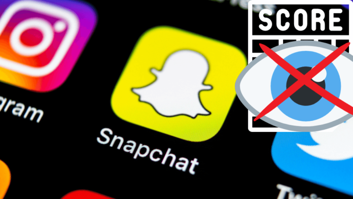 cant see snapchat score
