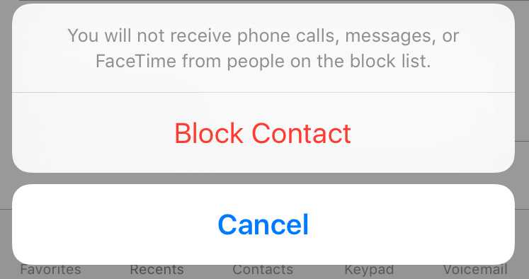 block someone iphone