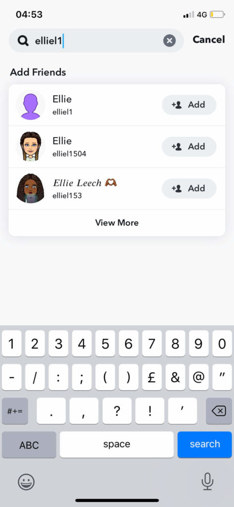 cant find friend on snapchat