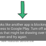 looks like another app is blocking google play
