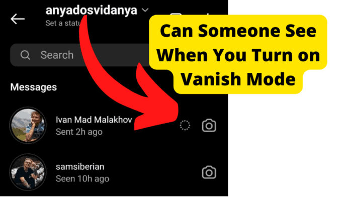 can someone see when you turn on vanish mode