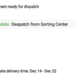 depatched from sorting centre meaning