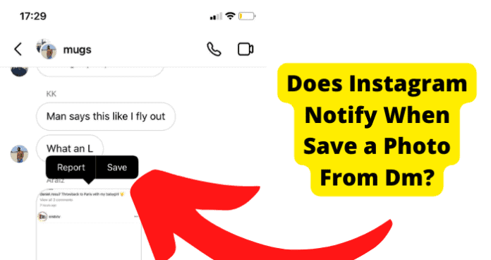 does instagram notify when you save a photo from dm
