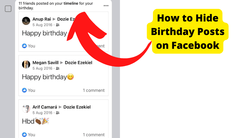 how to hide birthday post on facebook