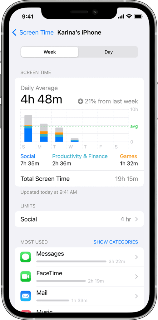 iphone screen time