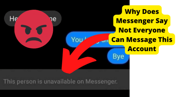not everyone can message this account messenger