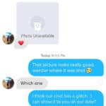 tinder says photo is unavailable