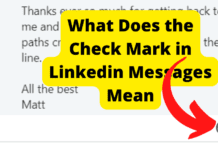 What Does The Check Mark Mean on LinkedIn Message what does the check mark mean on linked in