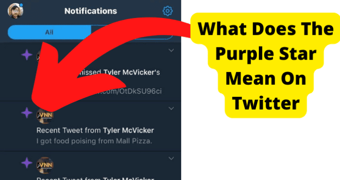 what does the purple star mean on twitter