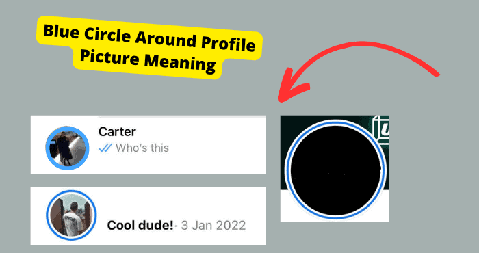 blue circle profile picture meaning