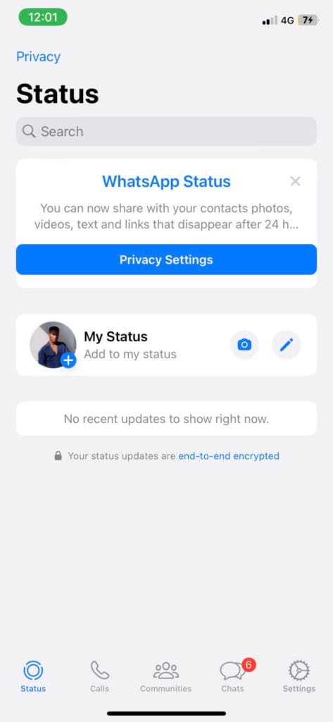 blue ring whatsapp status