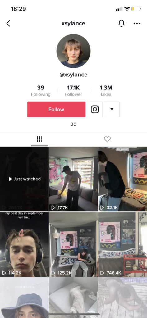 tiktok instagram button