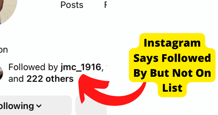 instagram says followed by but not on list