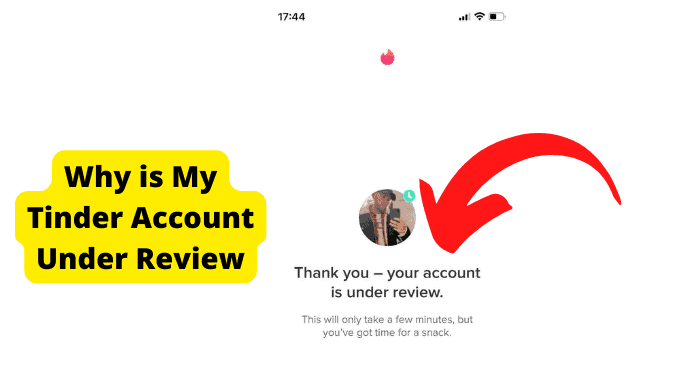 tinder account under review message