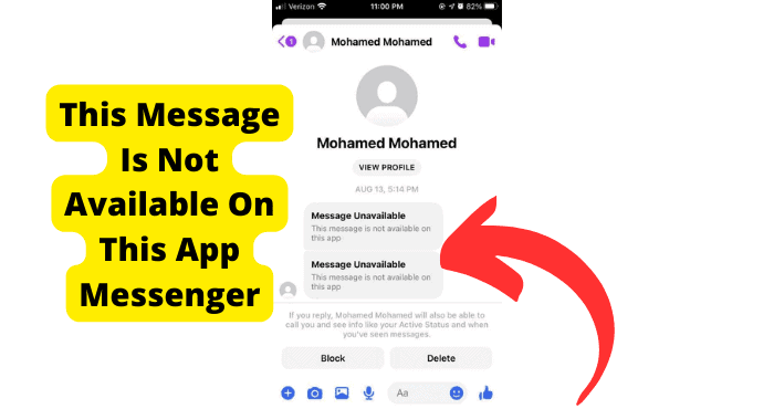 this message is not available on messenger