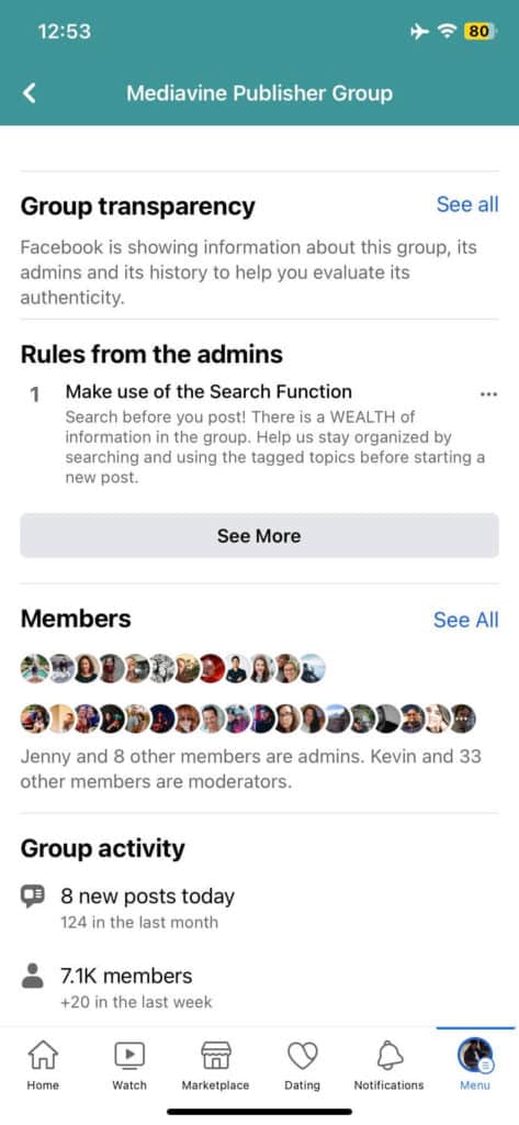 facebook group admin