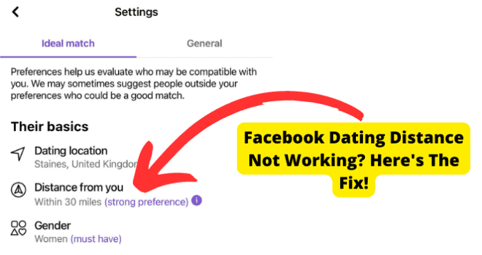 facebook dating location not working