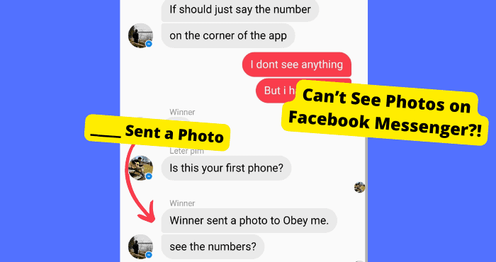 facebook messenger sent a photo