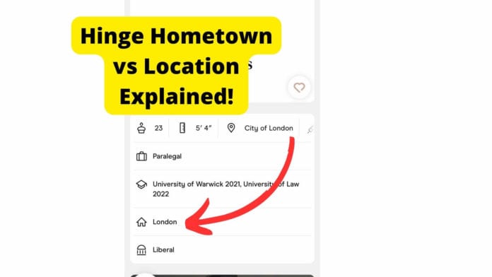 hinge hometown and location