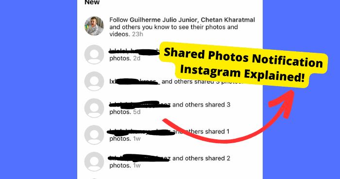 shared a photo notification Instagram