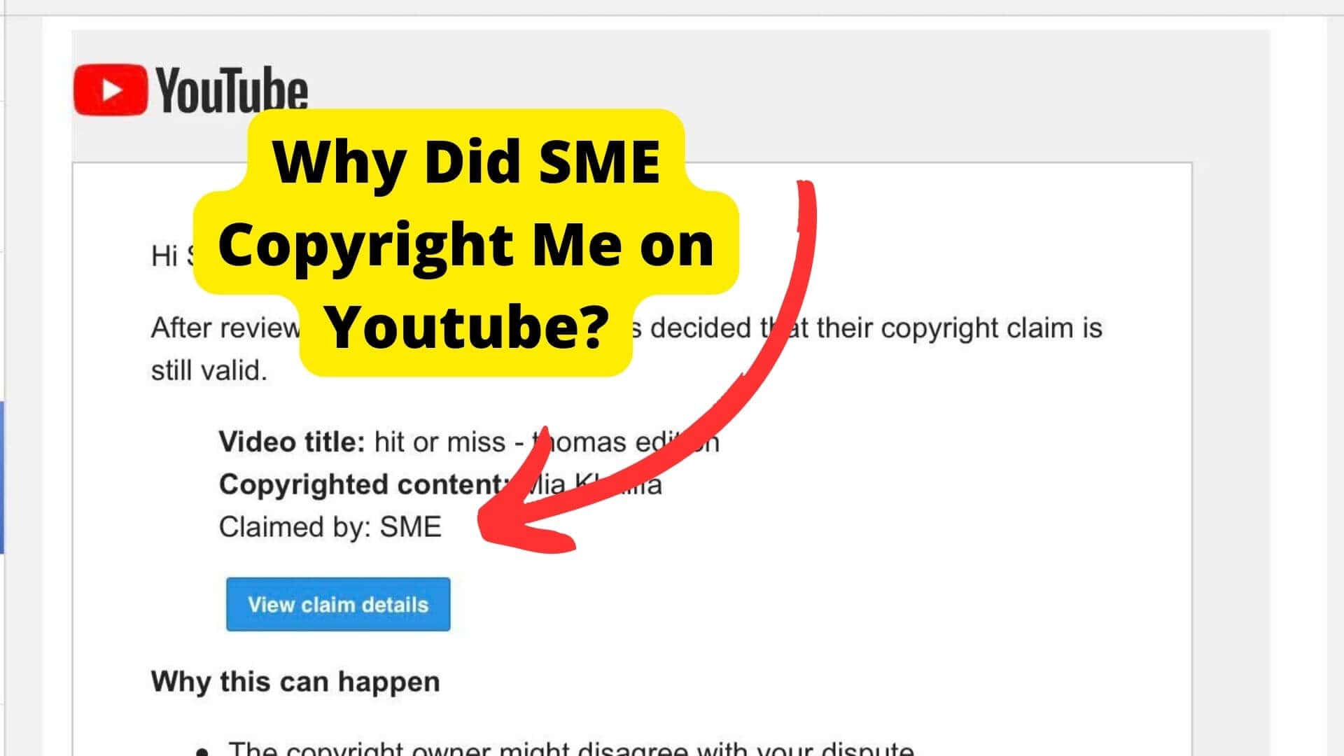 sme copyright youtube