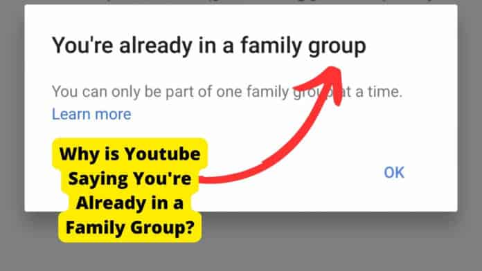 youre already in a family group fix