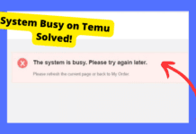 Temu System Busy? Here’s The Fix! system busy on temu