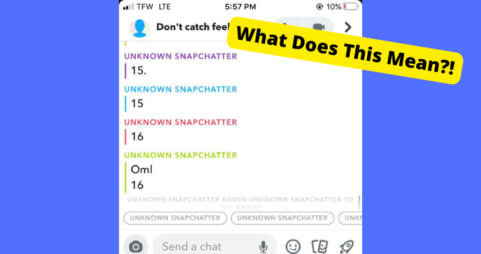 Unknown Snapchatter Meaning