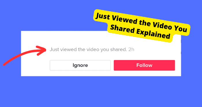 Just Viewed The Video You Shared TikTok Notification Explained!